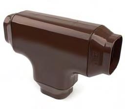 Plastic tee 74x64 brown