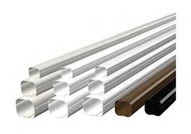 Plastic channel (2 m, brown/black)