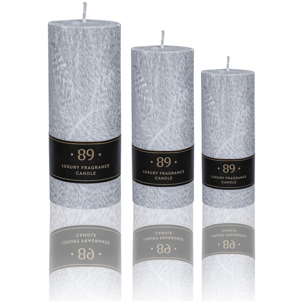 Palm wax candle (round, gray color)