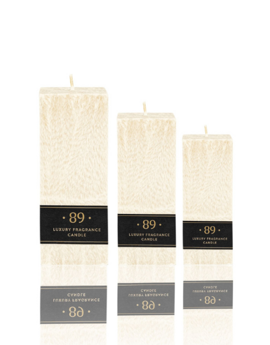 Palm wax candle (square, Light color)