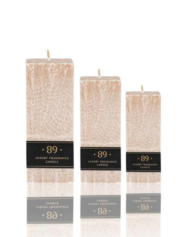 Palm wax candle (square, Nude color)