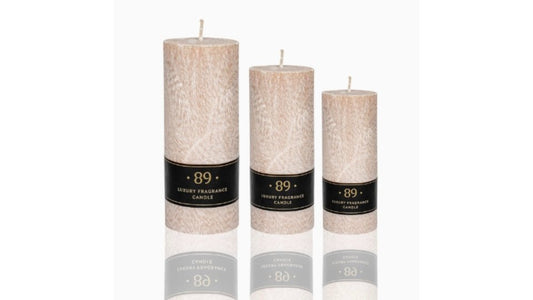 Palm wax candle (round, Nude color)